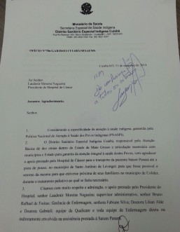 agradecimento Funai