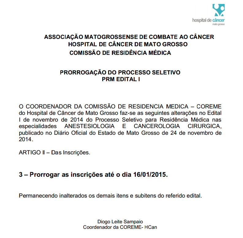 prorrogação